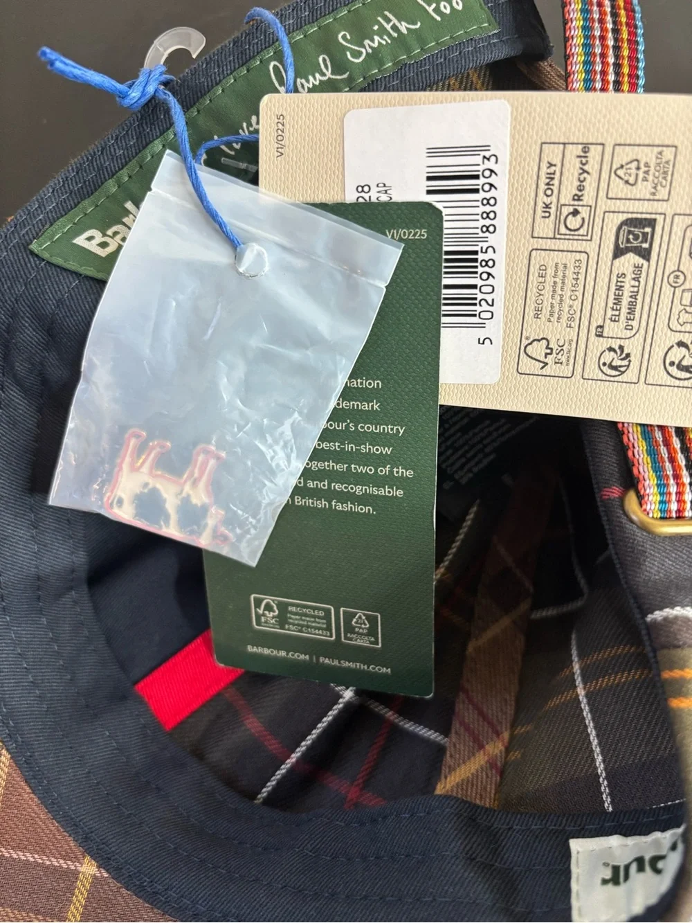 Barbour X Paul Smith Loves Barbour Baseball Cap plaid/corduroy